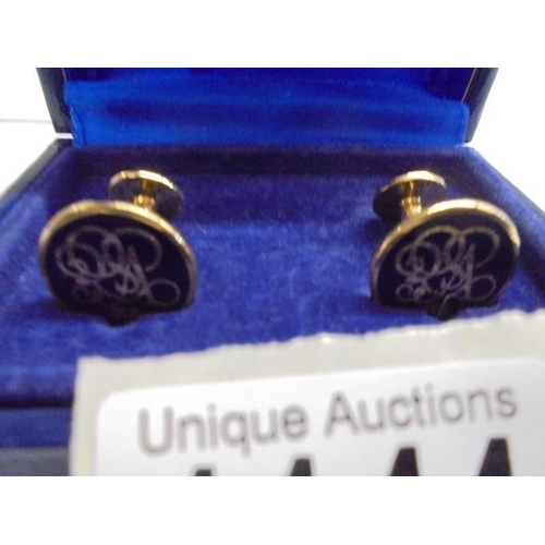 1144 - A boxed pair of Venice Simplon Orient Express cuff links.