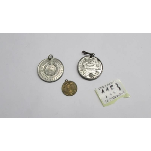 1153 - Three Victorian medallions.