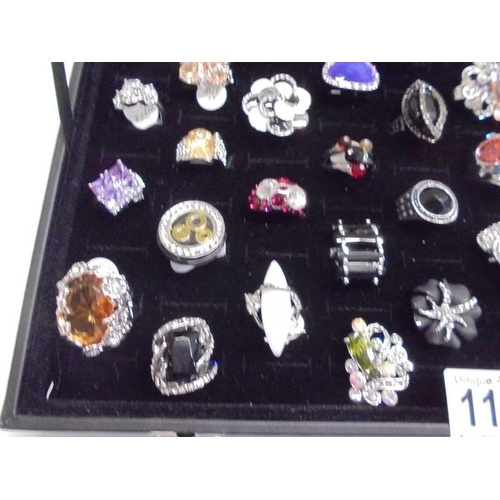 1174 - Fifty good assorted dress rings, all different (case not included).