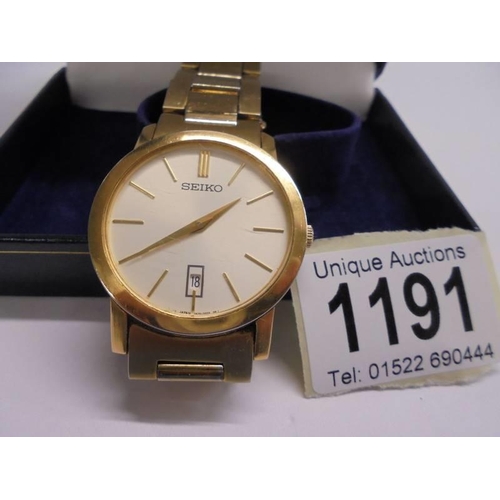 1191 - A boxed Seiko gent's wrist watch.