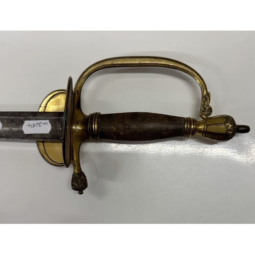 1195 - 18th Century Officers Dress Sword with folding guard