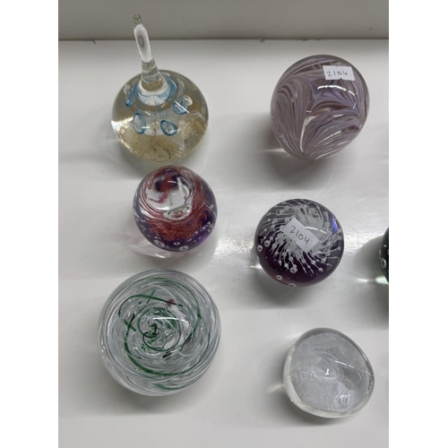 1248 - A quantity of glass paperweights