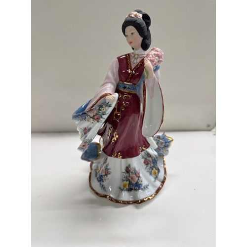 1259 - 3 Danbury Mint Princess figures including Chrysanthemum Princess, Iris Princess & Plum Blossom Princ... 