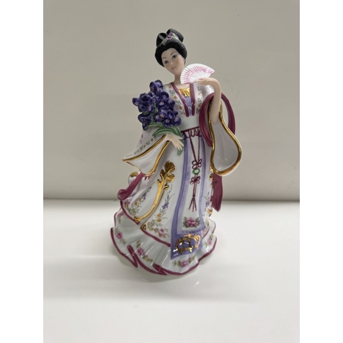 1259 - 3 Danbury Mint Princess figures including Chrysanthemum Princess, Iris Princess & Plum Blossom Princ... 