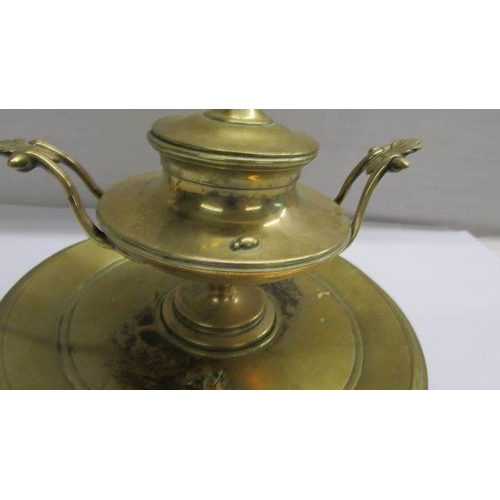 1210 - A good solid brass inkwell.