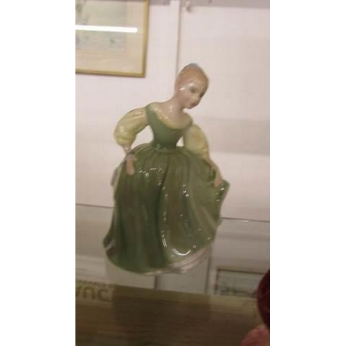 1225 - 7 small Royal Doulton figure - Bo-Peep, Fair Maiden, Bunny, Goody Two Shoes, Valerie, ivy and Boy Bl... 