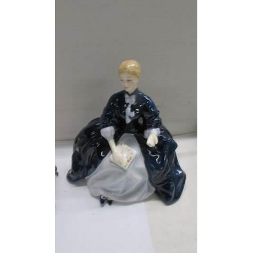 1228 - Two Royal Doulton figures - Repose & Lauranne and a Coalport figure Emma.