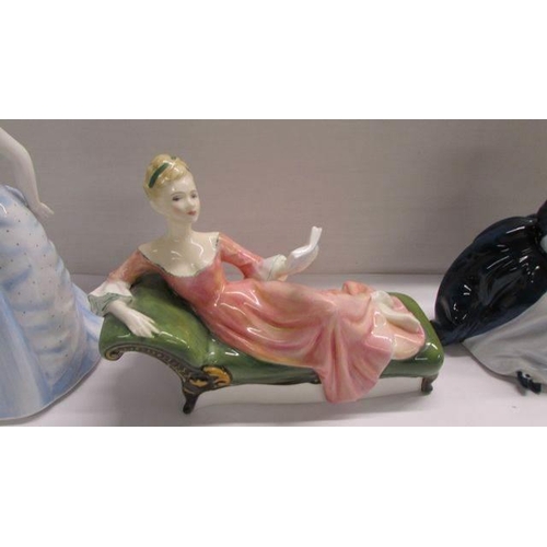 1228 - Two Royal Doulton figures - Repose & Lauranne and a Coalport figure Emma.