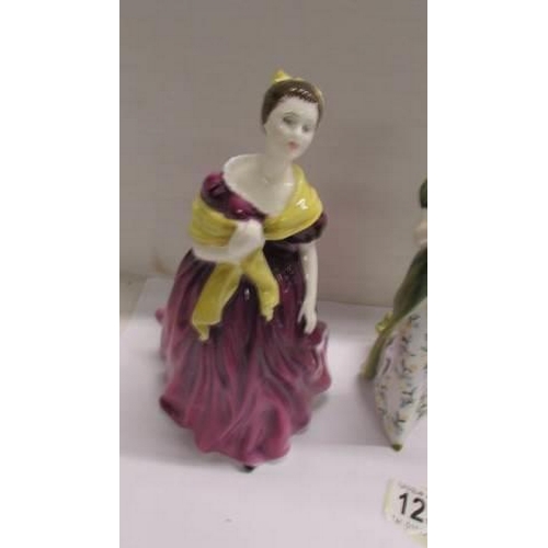 1233 - Three Royal Doulton figures - Fair Lady, Venetta and Adrienne.