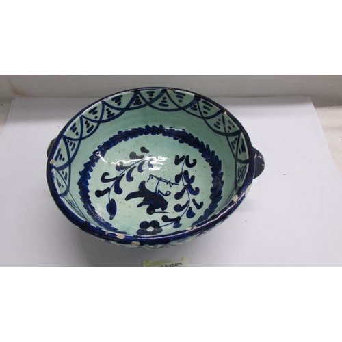 1237 - A 19th century possibly Spanish Fajalauza bowl.