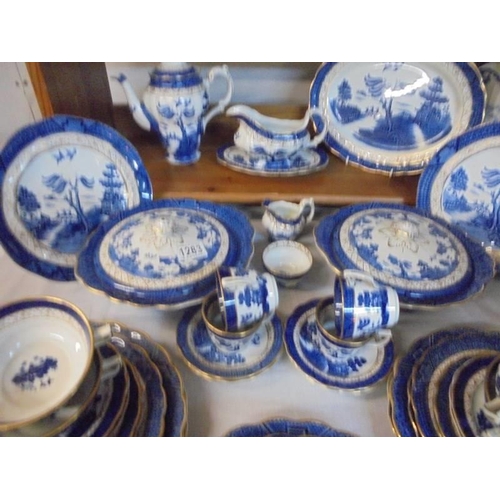 1283 - Approximately 52 pieces of Booths 'Real Old Willow' dinner and tea ware.