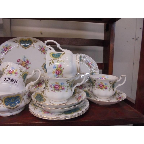 1288 - A Royal Albert 'Berkeley' pattern tea set.