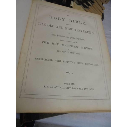 1294 - Volumes I & II of The Holy Bible selected from the exposition of the Rev. Matthew Henry.