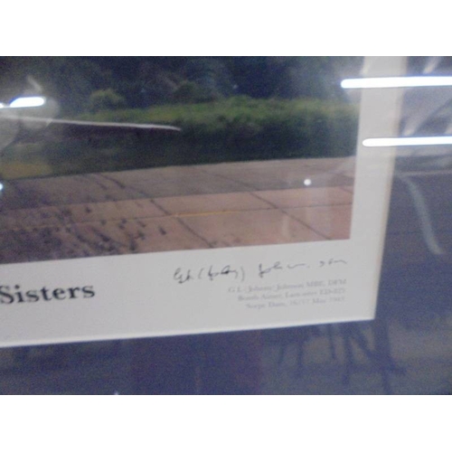 1343 - A framed and glazed signed limited edition print entitled 'The Three Sisters', Lancaster Vulcan, 003... 