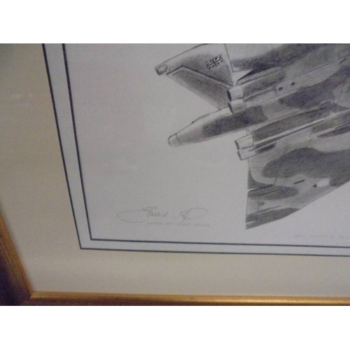 1345 - Aviation Art Studio Lincoln framed and glazed picture of an Auro Vulcan B Mk2 XH558.