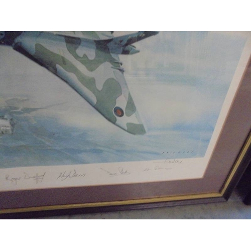 1346 - A signed framed and glazed Vulcan display team print by Erich day.