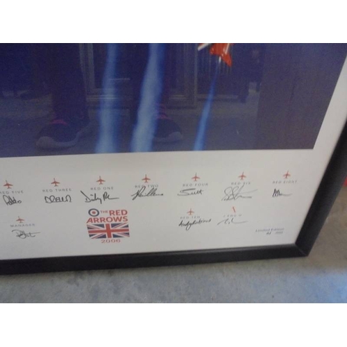 1347 - A framed and glazed Red Arrows 2006 limited edition print, 61/500.