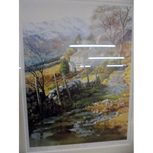 1350 - A framed and glazed artists proof by Judy Boyes of 'Footpath to Dungeon Ghyll' A.P. 16/25 with C.O.A... 