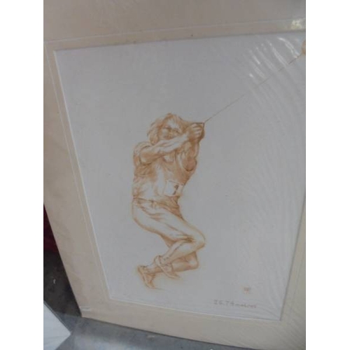 1357 - 3 limited edition Olympic? hammer throw prints by Wendy Trinder, Nos. 58/96/99 of 100