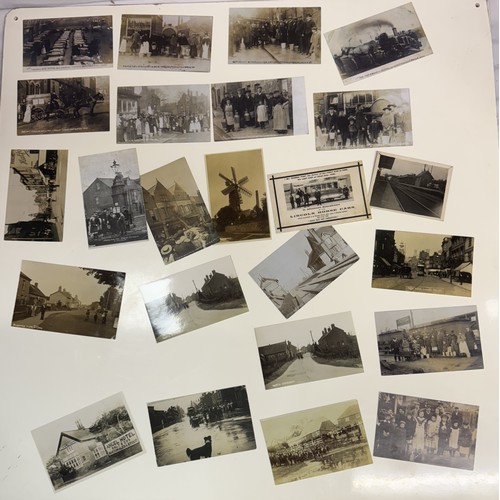 1081 - Approximately 40 early 20th century Lincolnshire related black & white photo's including eight depic... 