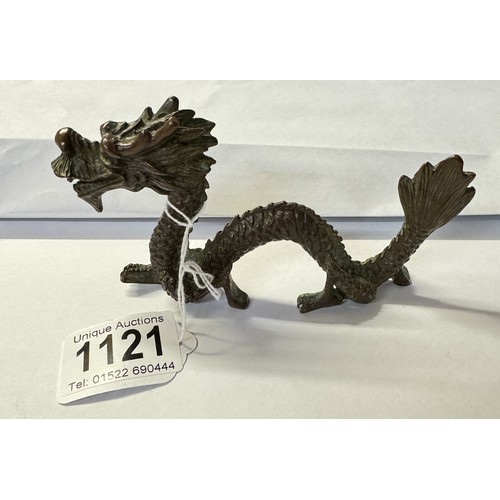 1121 - A Chinese bronze dragon.