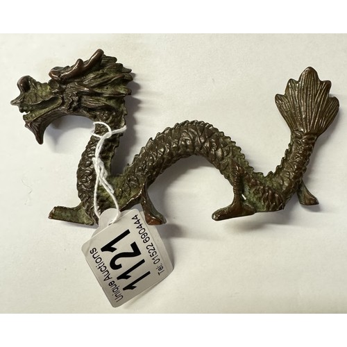 1121 - A Chinese bronze dragon.