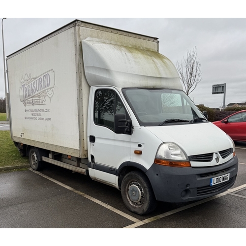 1200A - A 2010 Renault Master 2.5D Luton van 13 ft back with barn doors & electric tail lift. MOT expired 3/... 