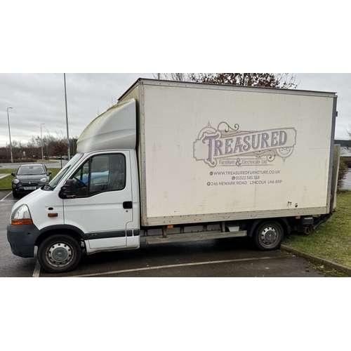 1200A - A 2010 Renault Master 2.5D Luton van 13 ft back with barn doors & electric tail lift. MOT expired 3/... 