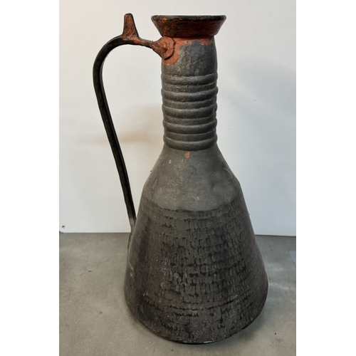 1280A - 2 Vintage eastern metal water jugs