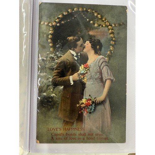 1172 - An album of early 20th century greeting cards.