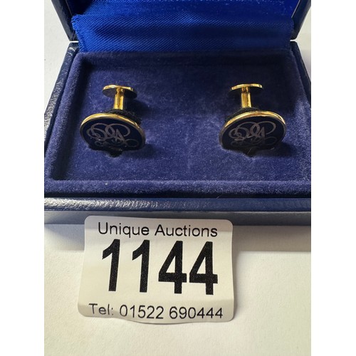 1144 - A boxed pair of Venice Simplon Orient Express cuff links.