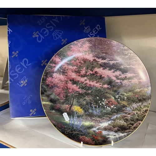 1061 - 2 Boxed collectors plates by Thomas Kinkade including Pools Of Serenity & Olympic Mountain Evening