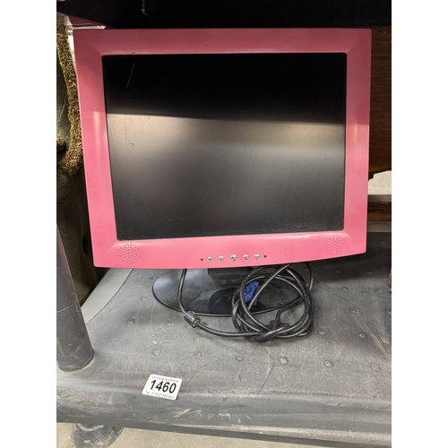 1460 - A computer monitor with pink border