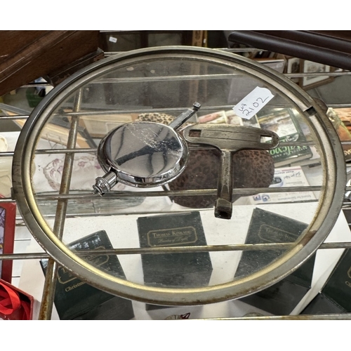 1464 - An art deco mantle clock A/F & A Hermle Westminster chime clock