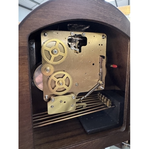1464 - An art deco mantle clock A/F & A Hermle Westminster chime clock
