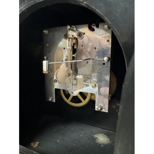 1464 - An art deco mantle clock A/F & A Hermle Westminster chime clock