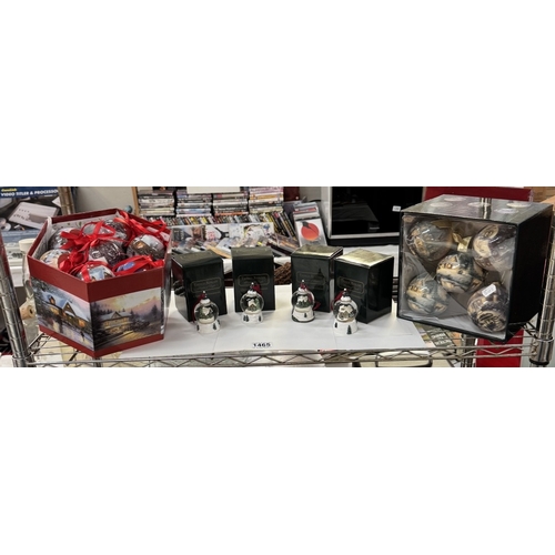 1465 - A good selection of Christmas decorations including Thomas Pacconi classics, vintage paper lanterns ... 