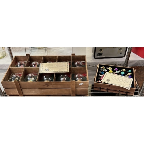 1465 - A good selection of Christmas decorations including Thomas Pacconi classics, vintage paper lanterns ... 