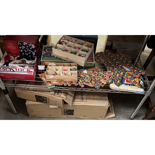 1465 - A good selection of Christmas decorations including Thomas Pacconi classics, vintage paper lanterns ... 