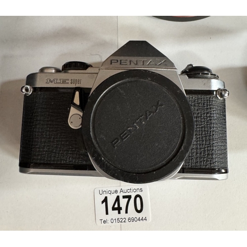 1470 - A good collection of cameras including 3 Pontax ME Super, Pentax MX, Mirror lens 900mm, Troika RMC 5... 