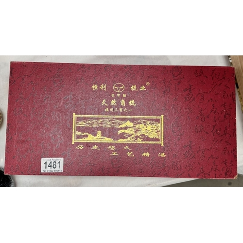 1481 - A new boxed Chinese grooming set