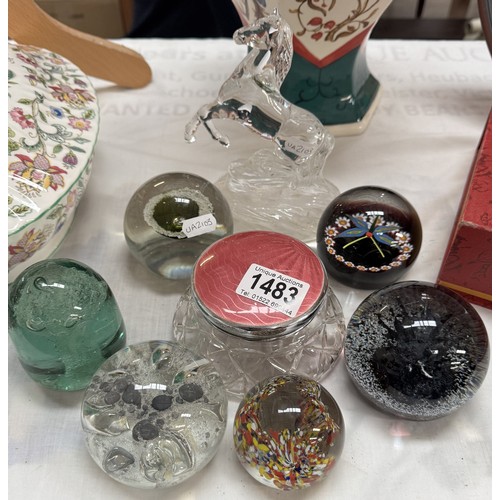 1483 - 3 Caithness paperweights including sculpture etc