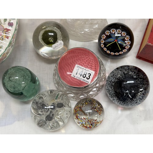 1483 - 3 Caithness paperweights including sculpture etc