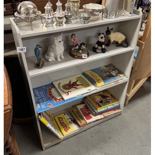 1487 - A vintage painted bookshelf