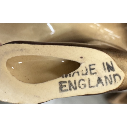 1489 - 2 Ceramic cat ornaments & A Border Fine Arts young farmer etc