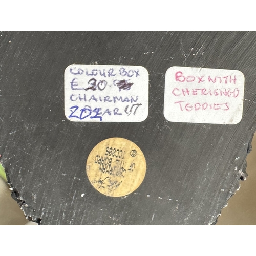 1489 - 2 Ceramic cat ornaments & A Border Fine Arts young farmer etc