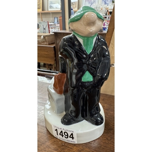 1494 - A Wade Andy Capp money box & Wade Mirror Group Andy & Flo salt & pepper pots