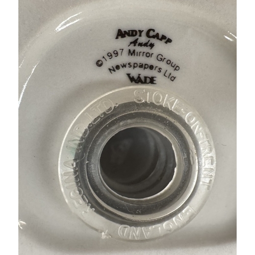 1494 - A Wade Andy Capp money box & Wade Mirror Group Andy & Flo salt & pepper pots