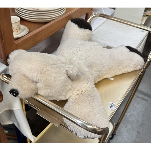 1504 - A Polar bear and seal soft toy