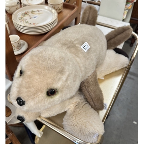 1504 - A Polar bear and seal soft toy